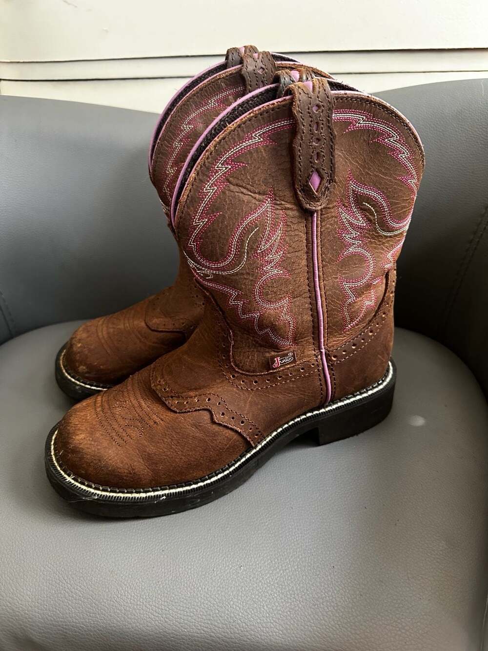 Justin Gypsy Collection L9903 Brown Leather Western Boots Size 7.5B